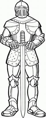 Knight armor coloring Page 589020 sketch template