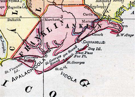 Map of Franklin County, Florida, 1899