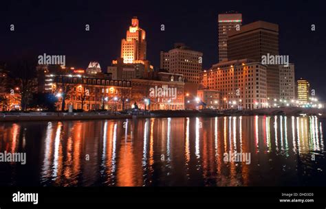 Providence, Rhode Island Skyline at night Stock Photo - Alamy