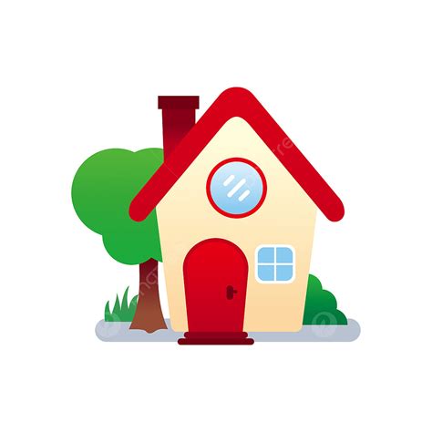 House Illustration Clipart Transparent Background, Cute House Vector ...