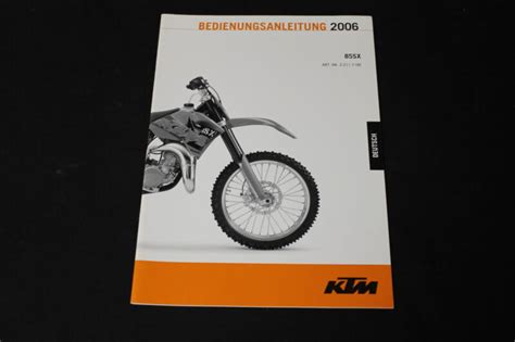 KTM GERMAN DEUTSCH OEM OWNERS MANUAL 2006 85 SX 85SX BOOK INSTRUCTIONS ...