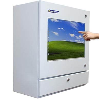 Touch Screen Industrial PC | Protective computer enclosure with integrated widescreen touch ...