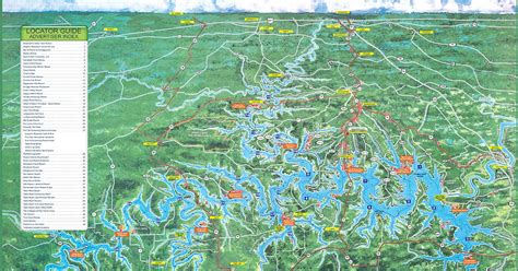 Table Rock Lake Mile Marker Map | Draw A Topographic Map