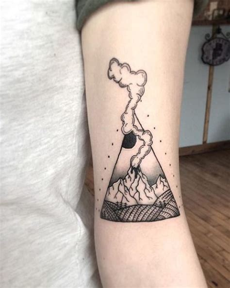 my first tattoo a custom volcano by Audra Fokken @The Shop in ...