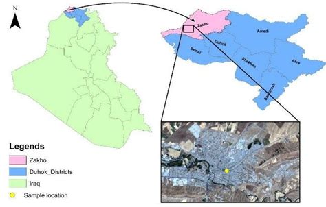 Sample location in Zakho city/Kurdistan region of Iraq. | Download Scientific Diagram