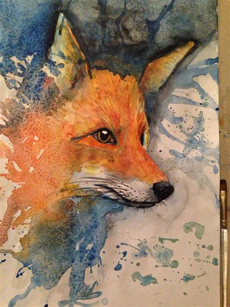 Watercolour fox Watercolor Subjects, Watercolor Animals, Watercolor Paintings, Fox Pencil ...