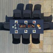 Maze Zest 8 Seat Dining Gas Fire Pit Table Set With Grill