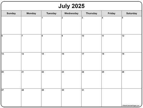 July 2025 calendar | free printable calendars