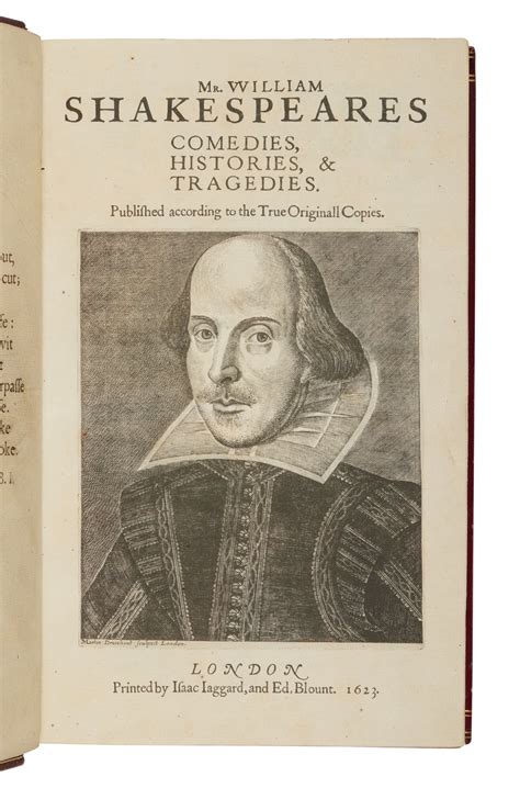 Shakespeare, William | The First Folio | Fine Books and Manuscripts, Including Americana. Part 1 ...