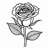 Premium Vector  Rose flower digital coloring Page For Childrens And Adults sketch template