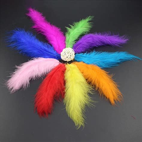 50pcs/pack Feather Cat Toys DIY Colorful Kitten Feather Toys For Cats Teaser Wand Head ...