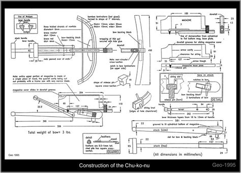 repeating crossbow schematics | Crossbow, Homemade crossbow, Crossbow arrows