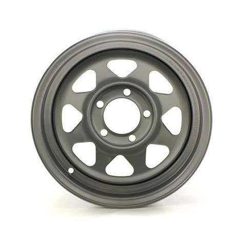 14X5.5 - 5-Lug on 4.5" Silver Spoke Trailer Wheel