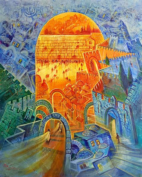 Abstract Jerusalem Painting: The Heavenly Jerusalem and the Earthly ...