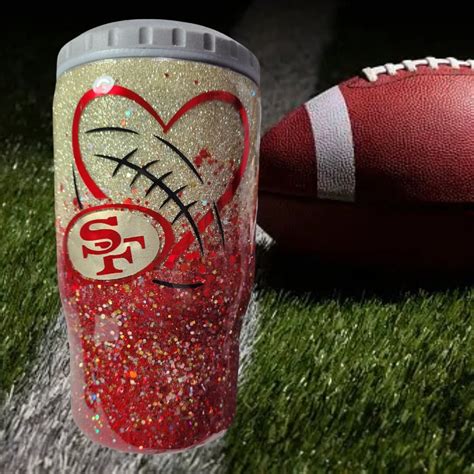 49ers Glitter Tumbler - Etsy