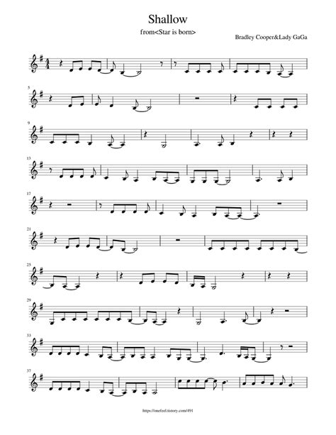 Shallow Sheet music for Piano (Solo) | Musescore.com