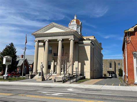 Historic Hampshire County Courthouse in Romney, West Virginia. Built in 1921 using the ...