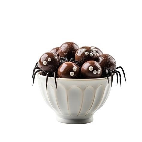 Candies In The Form Of Spider Eggs In A Cup On The Table In Halloween, Cake Table, Table Decor ...