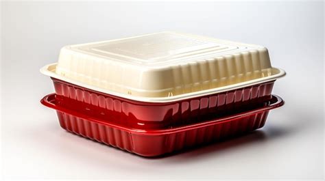 Premium AI Image | Plastic food containers on white