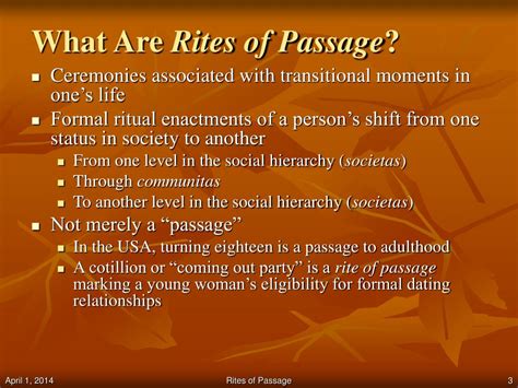 PPT - Rites of Passage PowerPoint Presentation - ID:624844