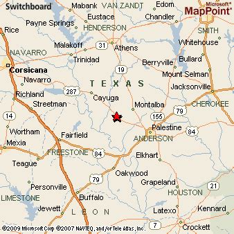 Tennessee Colony, Texas Area Map & More