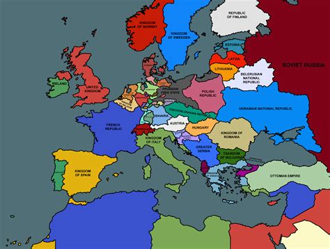 Before Ww1 Map Of Europe - United States Map