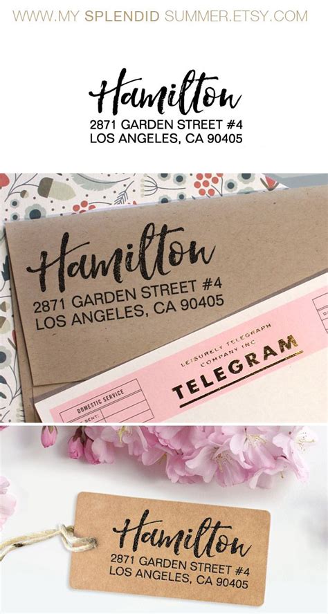 Custom Return Address Stamp with a fancy font for weddings, save the ...