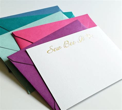 Custom Business Logo Note Cards Hot Foil Stamped With Gold or - Etsy