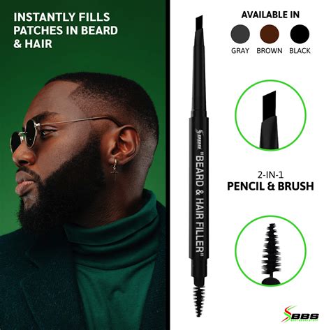 Beard Pencil Filler for Men - Water Resistance, Sweat Proof, Long ...