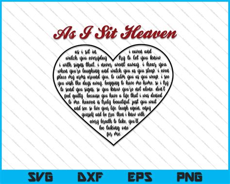 As I Sit In Heaven Printable - Printable Templates