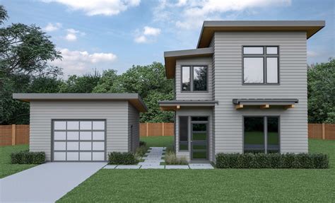 Affordable Narrow Lot Modern Style House Plan 8856 - Plan 8856