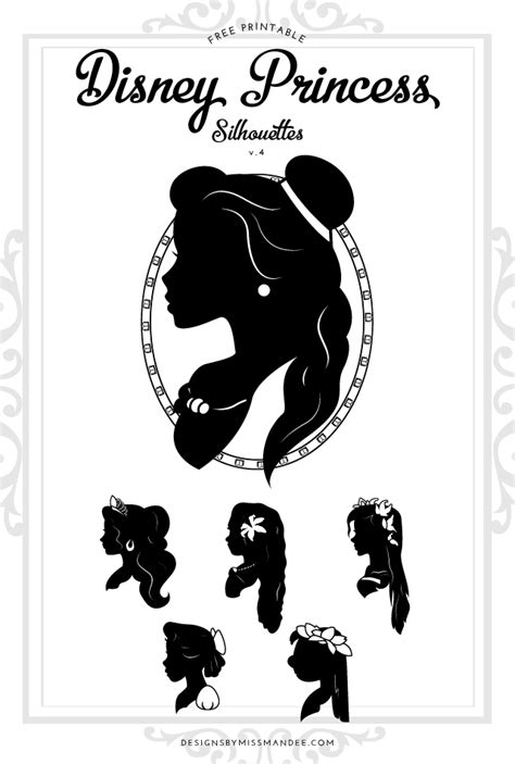 Disney Princess Silhouettes v.4 - Designs By Miss Mandee