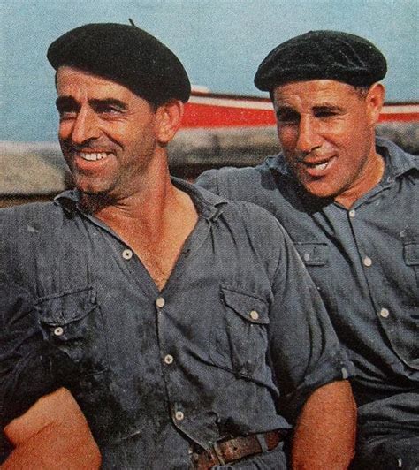 1960s Men Handsome Blue Collar Uniform Masculine Beret Smiling BASQUE Spain - a photo on Flickriver