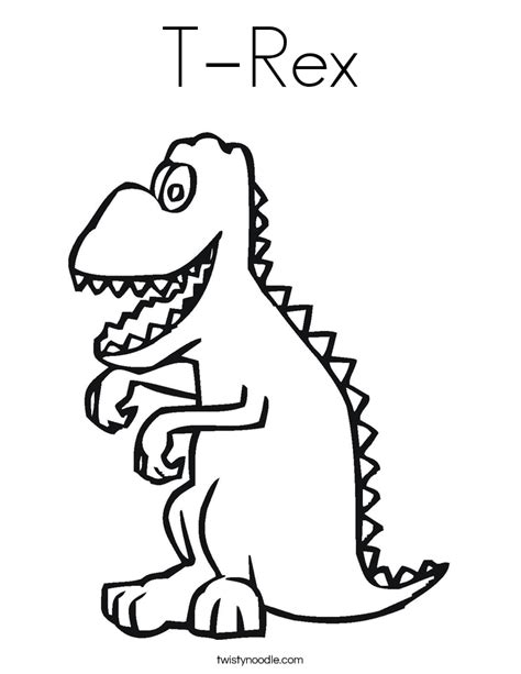 T-Rex Coloring Page - Twisty Noodle