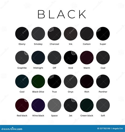 Black Color Shades Swatches Royalty Free SVG, Cliparts,