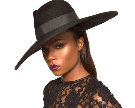 Oversized Brim Hat, Wide Brimmed Black Hat, Women's Boho Fashion ...