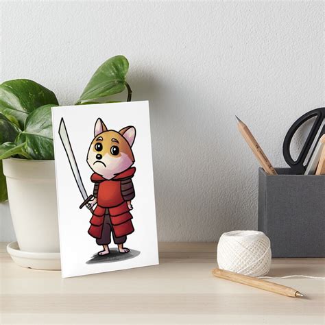 "Samurai Doge" Art Board Print for Sale by stefidelly | Redbubble