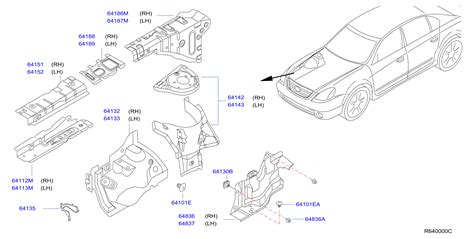 Nissan Altima Fender Apron Reinforcement (Right, Rear) - 64186-3Z830 | CONICELLI NISSAN ...