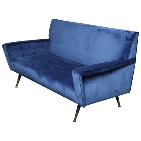 Ether Velvet Settee at 1stDibs