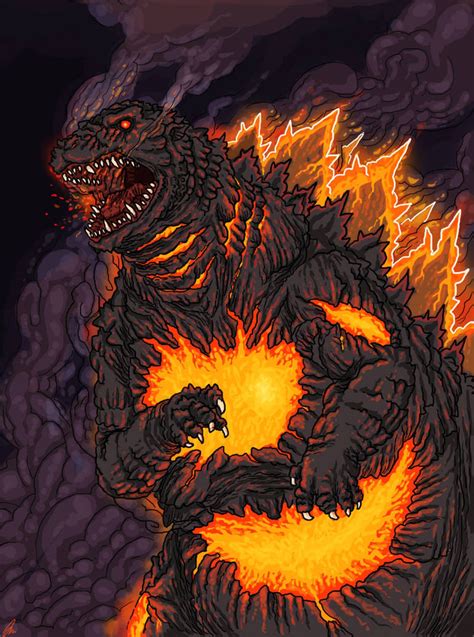 Burning Godzilla Art