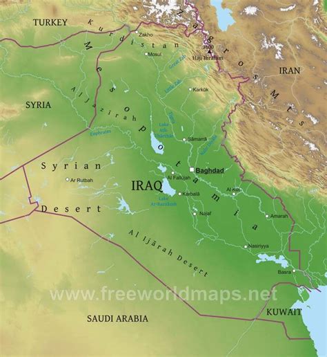 Iraq Physical Map