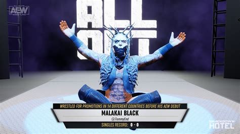 AEW Fight Forever Malakai Black Entrance, Signature, Finisher - YouTube