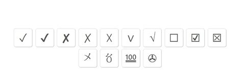 Ascii Check Mark Symbol