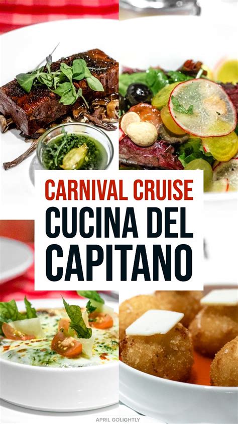 Cucina del Capitano - Carnival Cruise's Italian Restaurant - Carnival ...