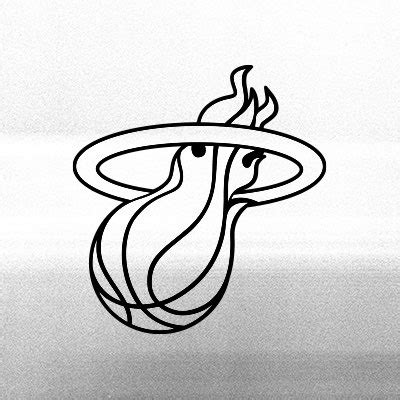 Miami Heat Logo Black And White