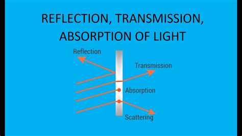 Light transmission, reflection, absorption - YouTube