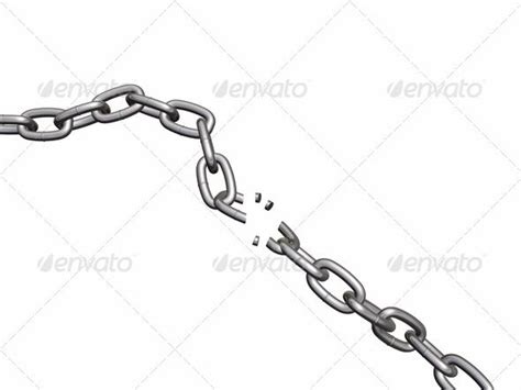 a metal chain with two links attached to each other on a white background - stock photo - images