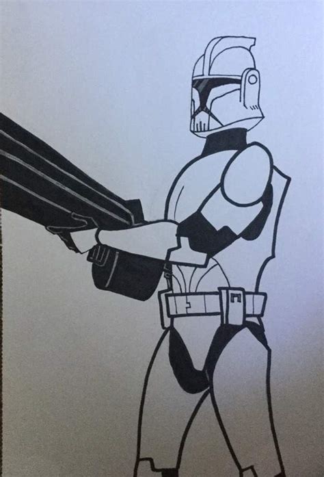 Clone Trooper Drawing (Im Back) | Star Wars Amino