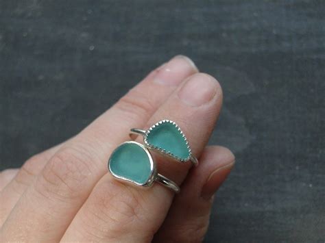 Create Your Own // Teal Green Sea Glass Ring | MERMAID METAL