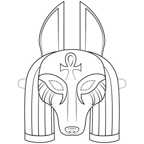 Anubis Mask coloring page | Free Printable Coloring Pages